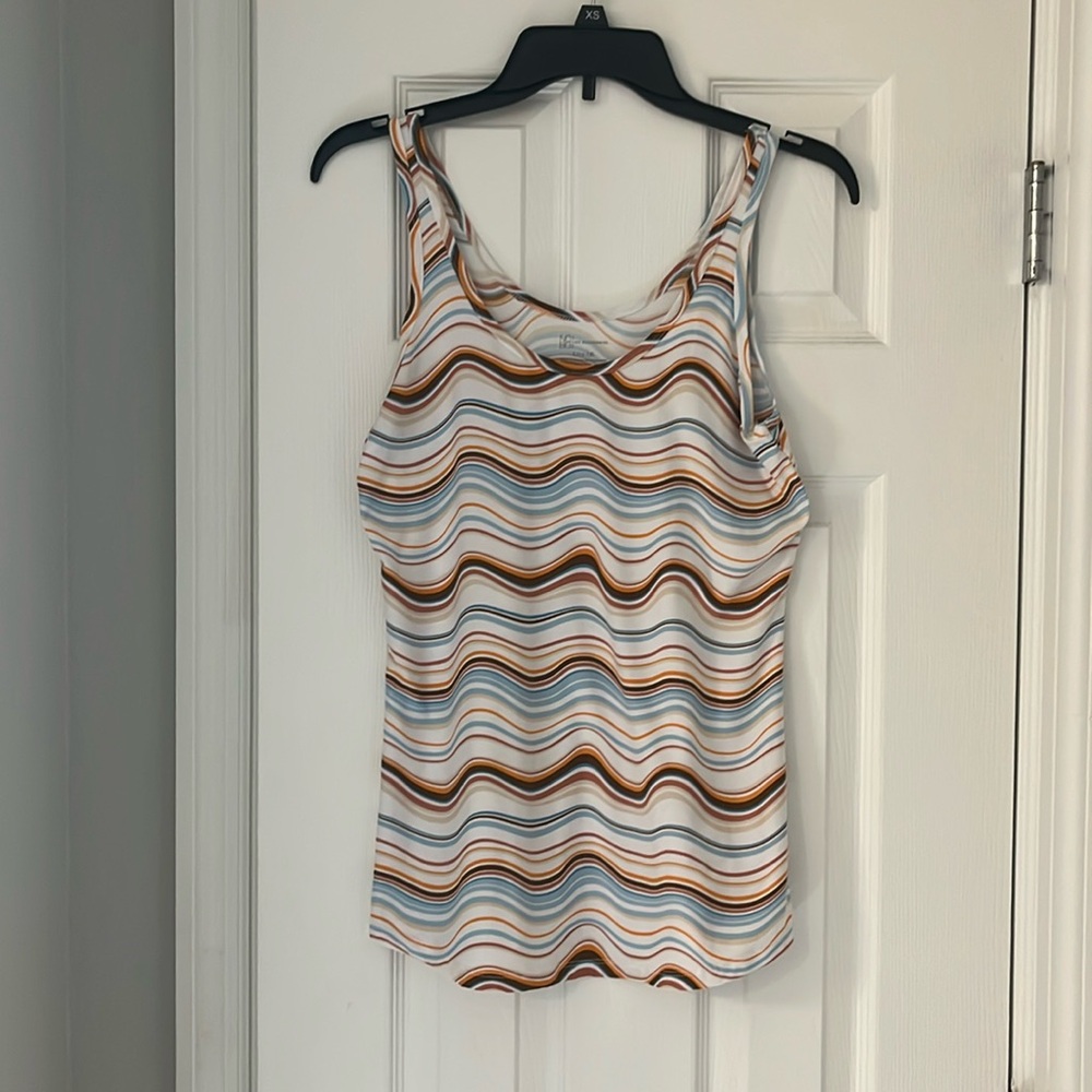 EUC No Boundaries Earth-tone Striped Tank